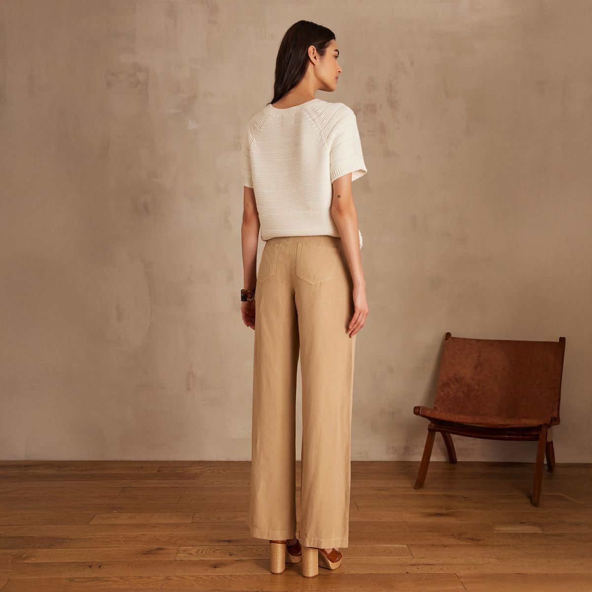 MAISON 123 - Pantalón 100% Algodón Mujer Maison 123