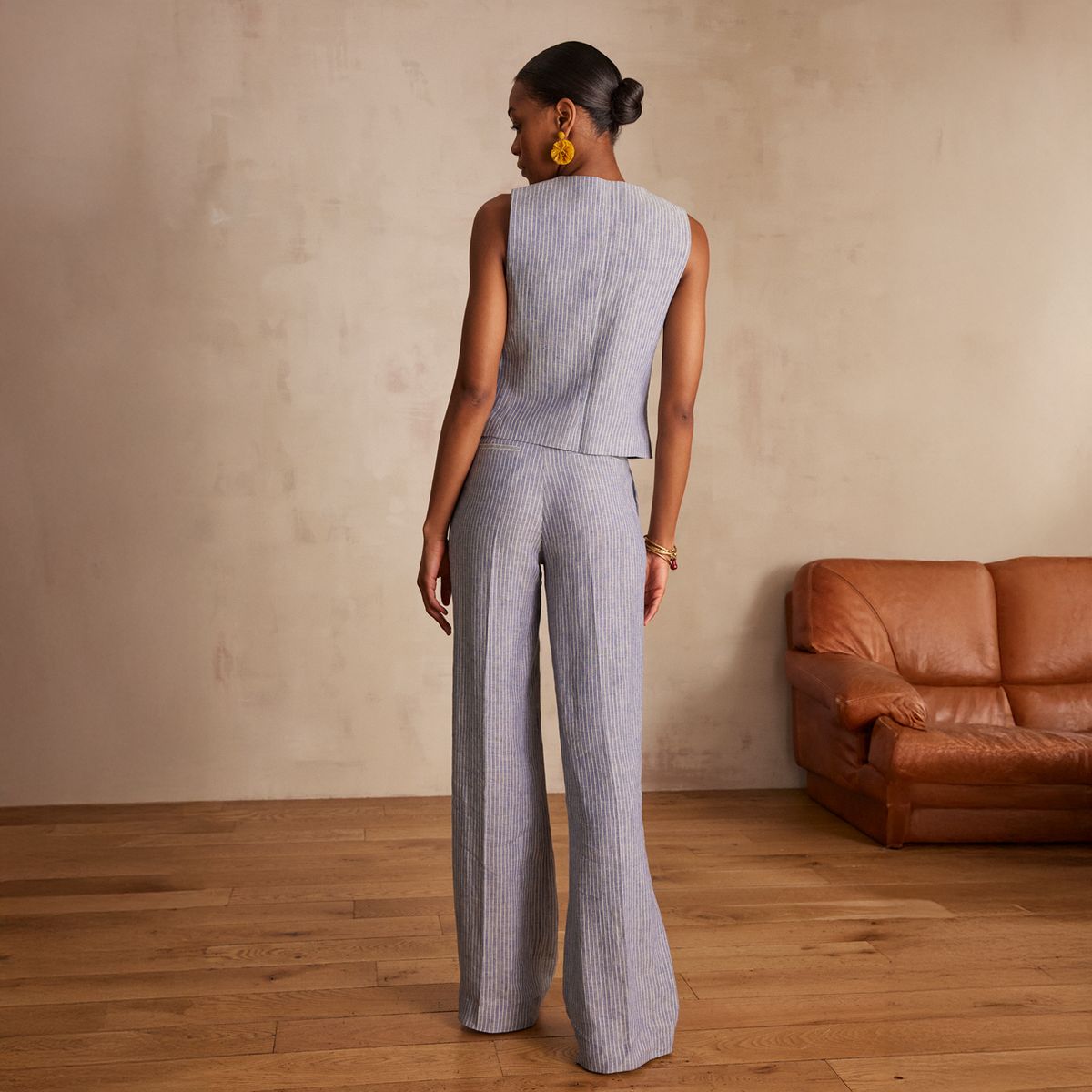 MAISON 123 - Pantalón Sastrero Rayas Mujer 123