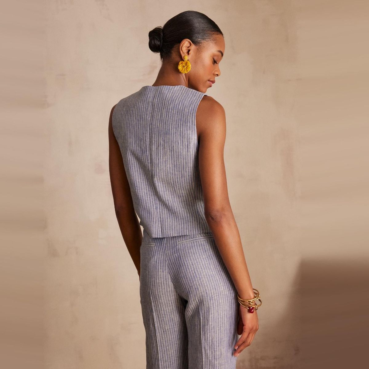 MAISON 123 - Vest Sastrero Rayas Mujer 123