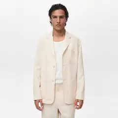 MANGO MAN - Blazer Rustic Regular Fit Lyocell Lino Hombre
