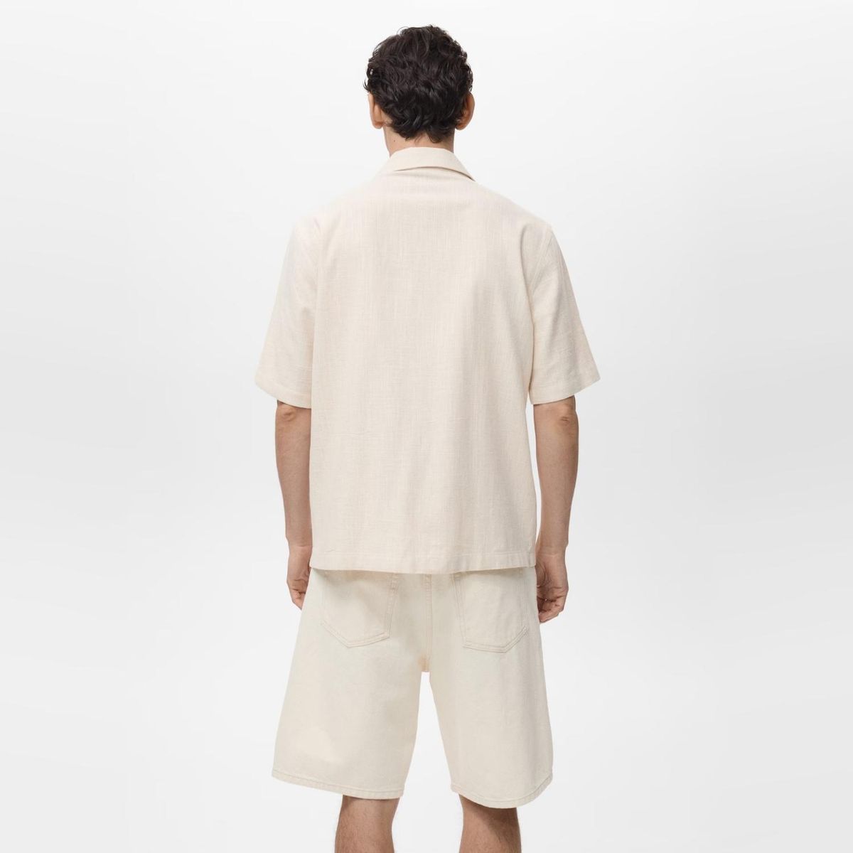 MANGO MAN - Camisa Gozo Regular Fit Algodón Lino Hombre Mango Man