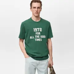 MANGO MAN - Polera MVPBO 100% Algodón Bordada Regular Fit Hombre