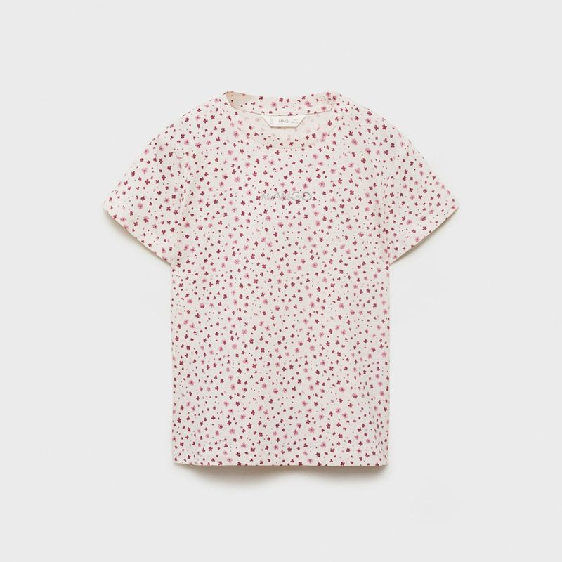 MANGO KIDS - Polera Estampada Detalle Bordado Niña Mango Kids