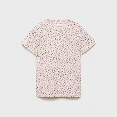 MANGO KIDS - Polera Estampada Detalle Bordado Niña