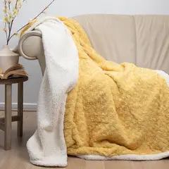 DORAL - Manta Plush Sherpa Amarillo