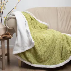 DORAL - Manta Plush Sherpa Verde