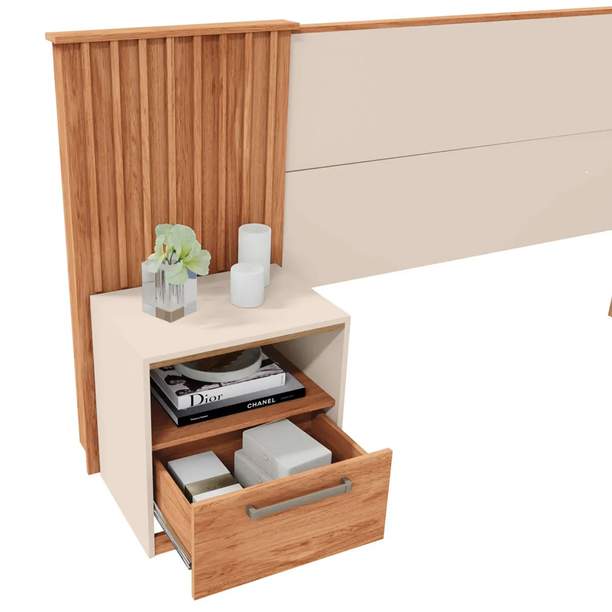 DECOCASA - Camarote Nirvana desmontable + Cama Auxiliar 1,5 Plazas 100% Madera Decocasa