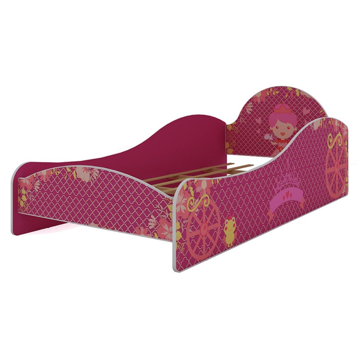 DECOCASA - Cama Princesa Rosada 1 Plaza Decocasa