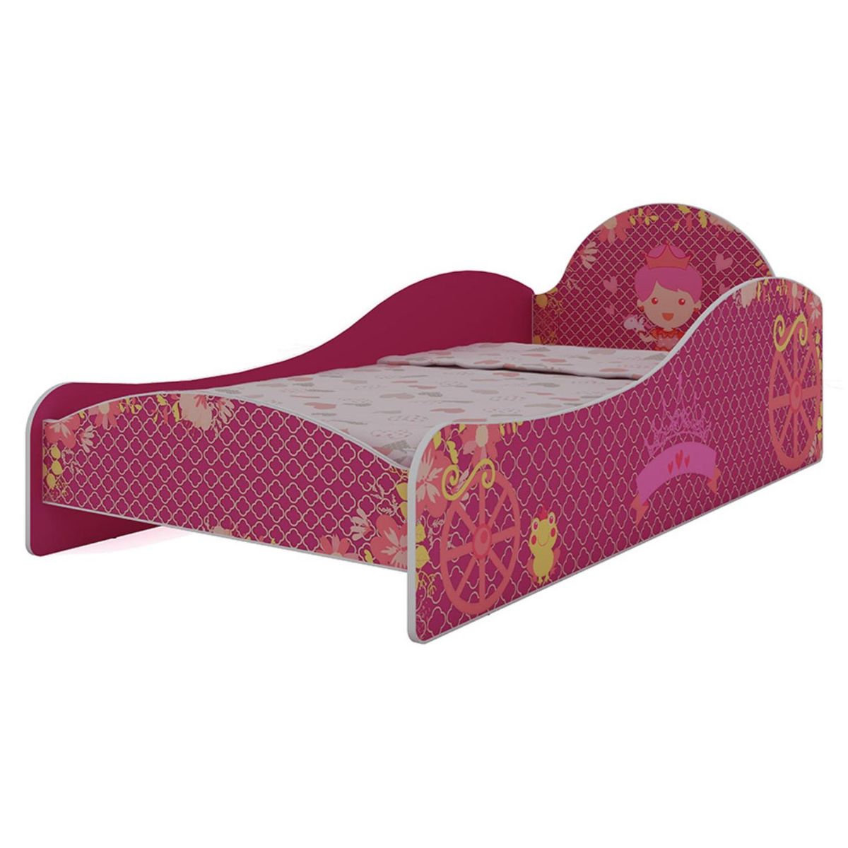 DECOCASA - Cama Princesa Rosada 1 Plaza Decocasa