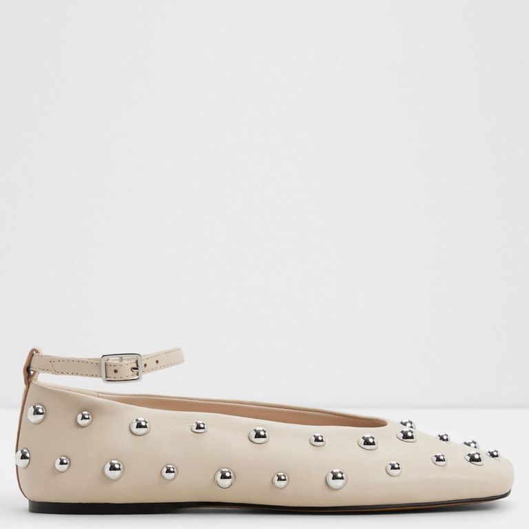ALDO Beralalden Ballerina Mujer Cuero Blanco