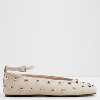 Beralalden Ballerina Mujer Cuero Blanco