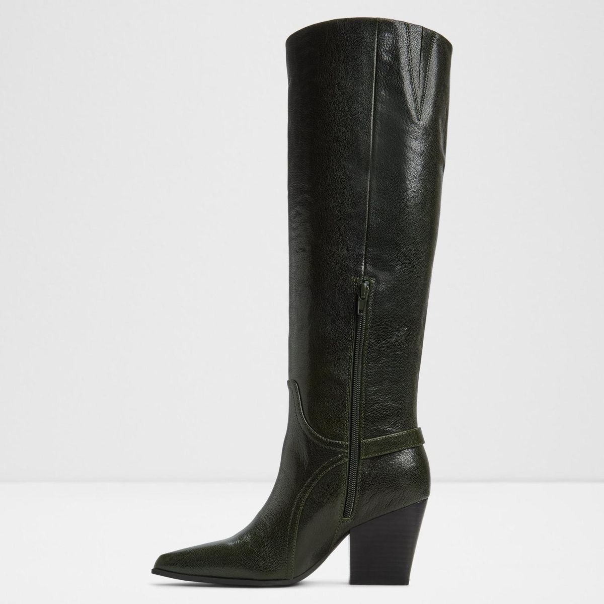 ALDO - Saddle Bota Mujer Cuero Verde Aldo