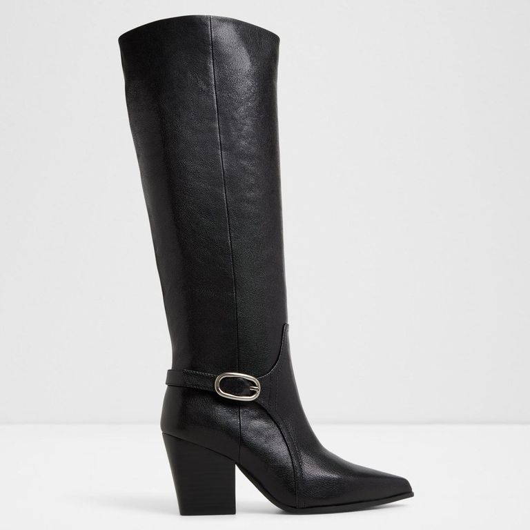 Saddle Bota Mujer Cuero Negro