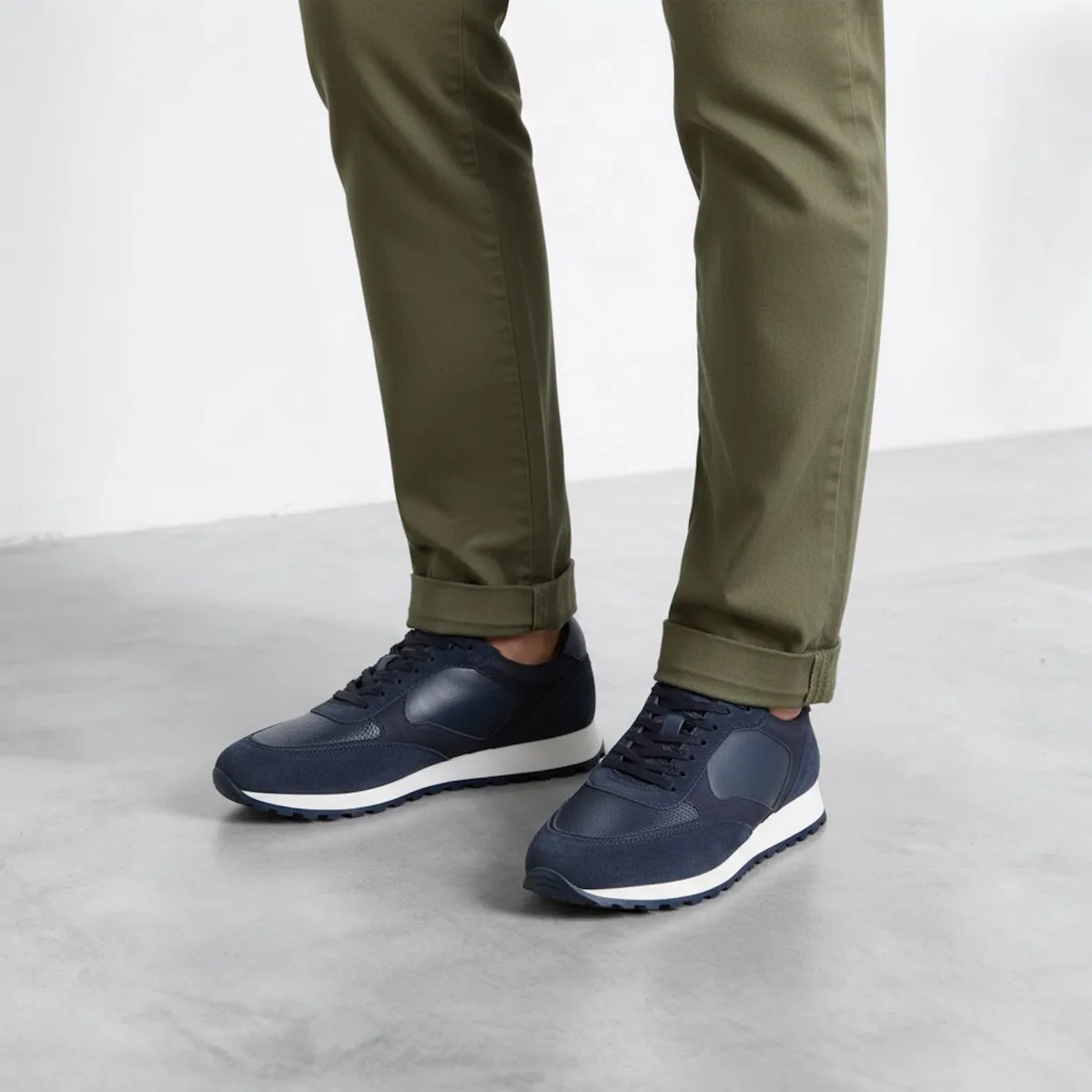 ALDO - Gordo Zapatilla Urbana Hombre Cuero Azul Aldo