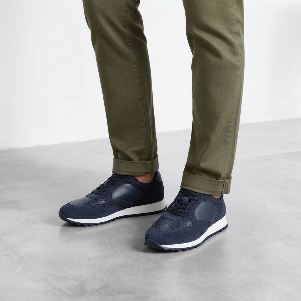 ALDO - Gordo Zapatilla Urbana Hombre Cuero Azul Aldo