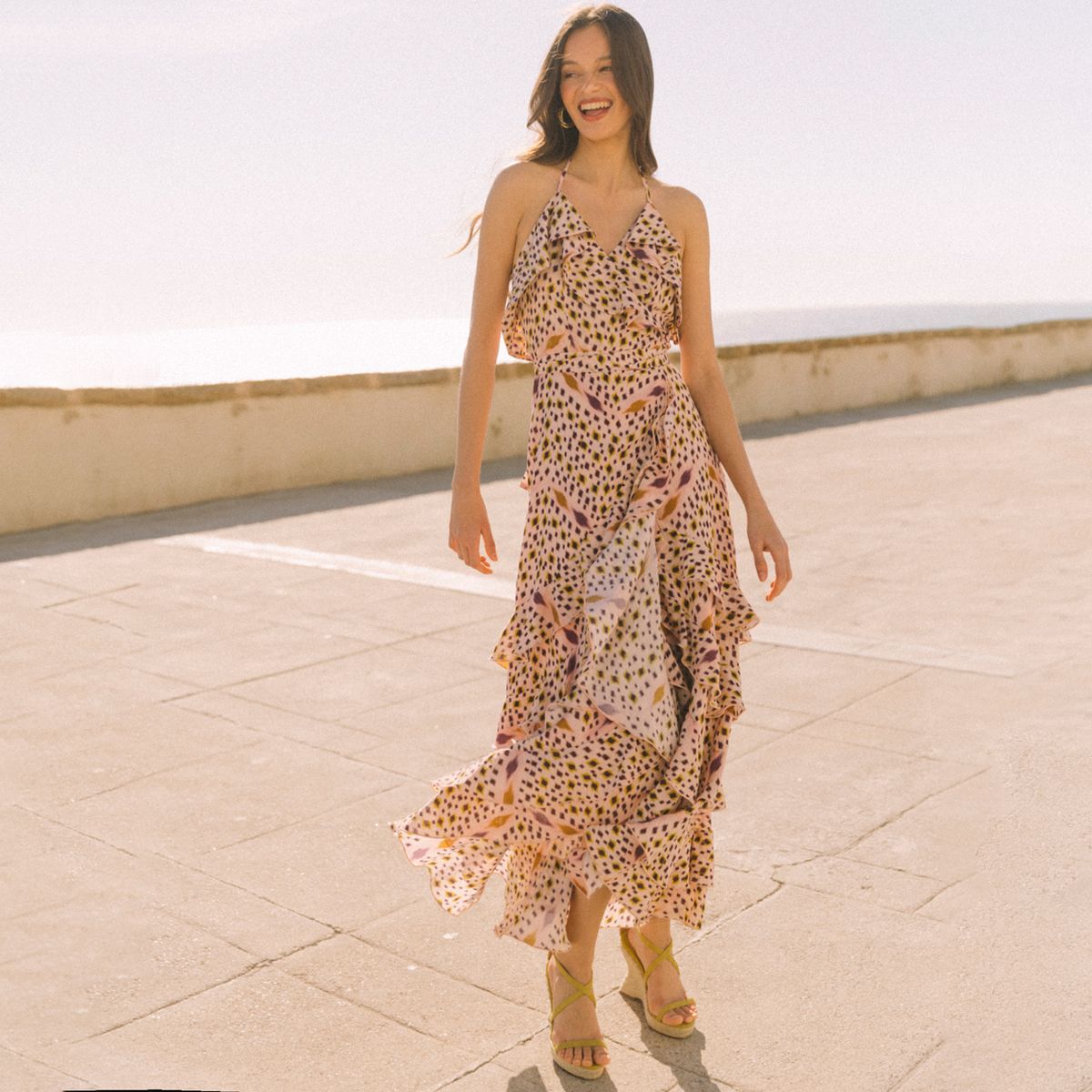 CHERUBINA - Vestido Fiesta Midi Algodón Mujer Cherubina