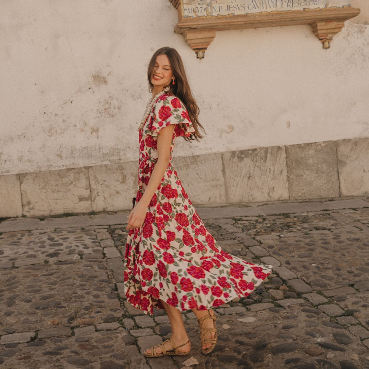 CHERUBINA - Vestido Fiesta Midi Mujer Cherubina