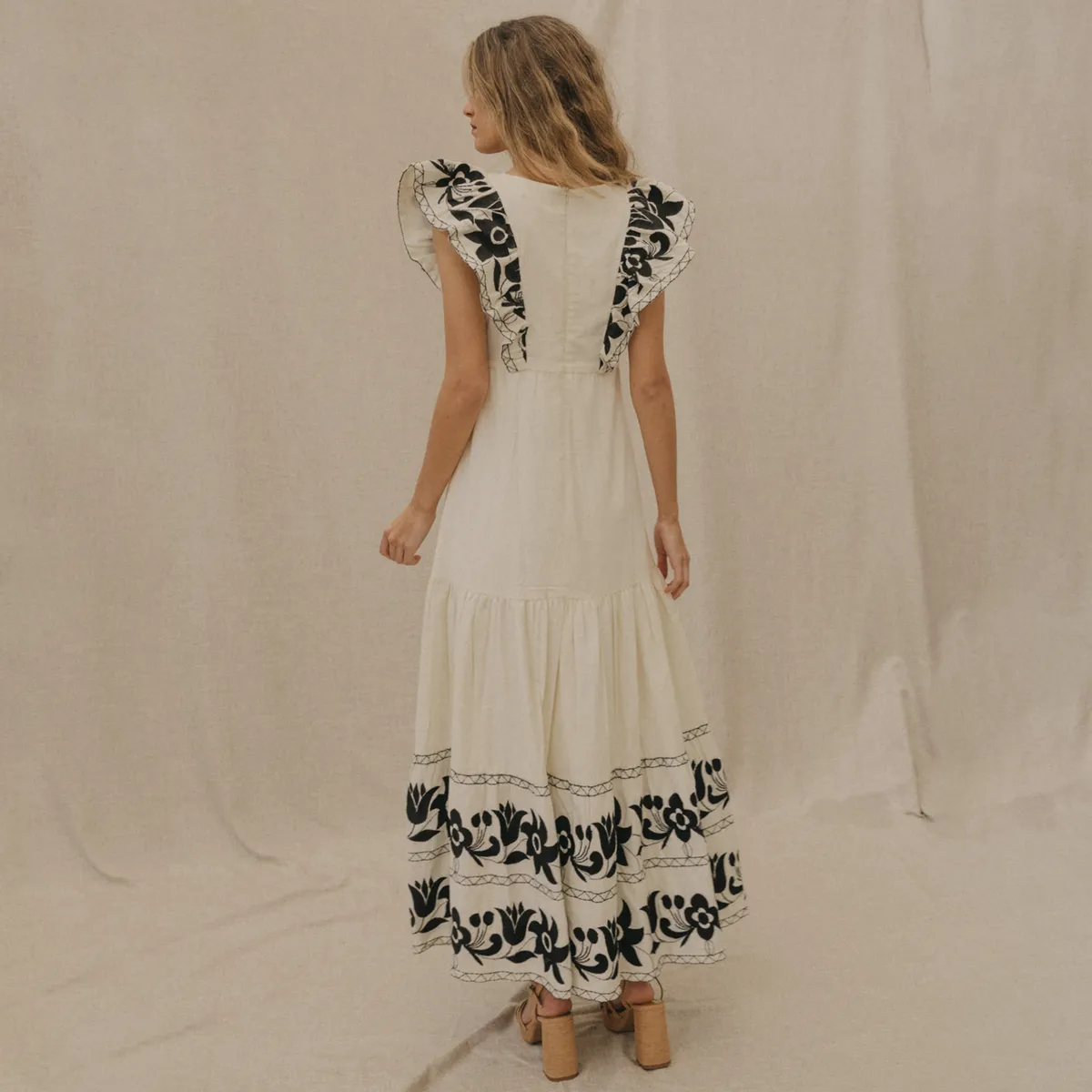 CHERUBINA - Vestido Fiesta 100% Algodón Mujer Cherubina