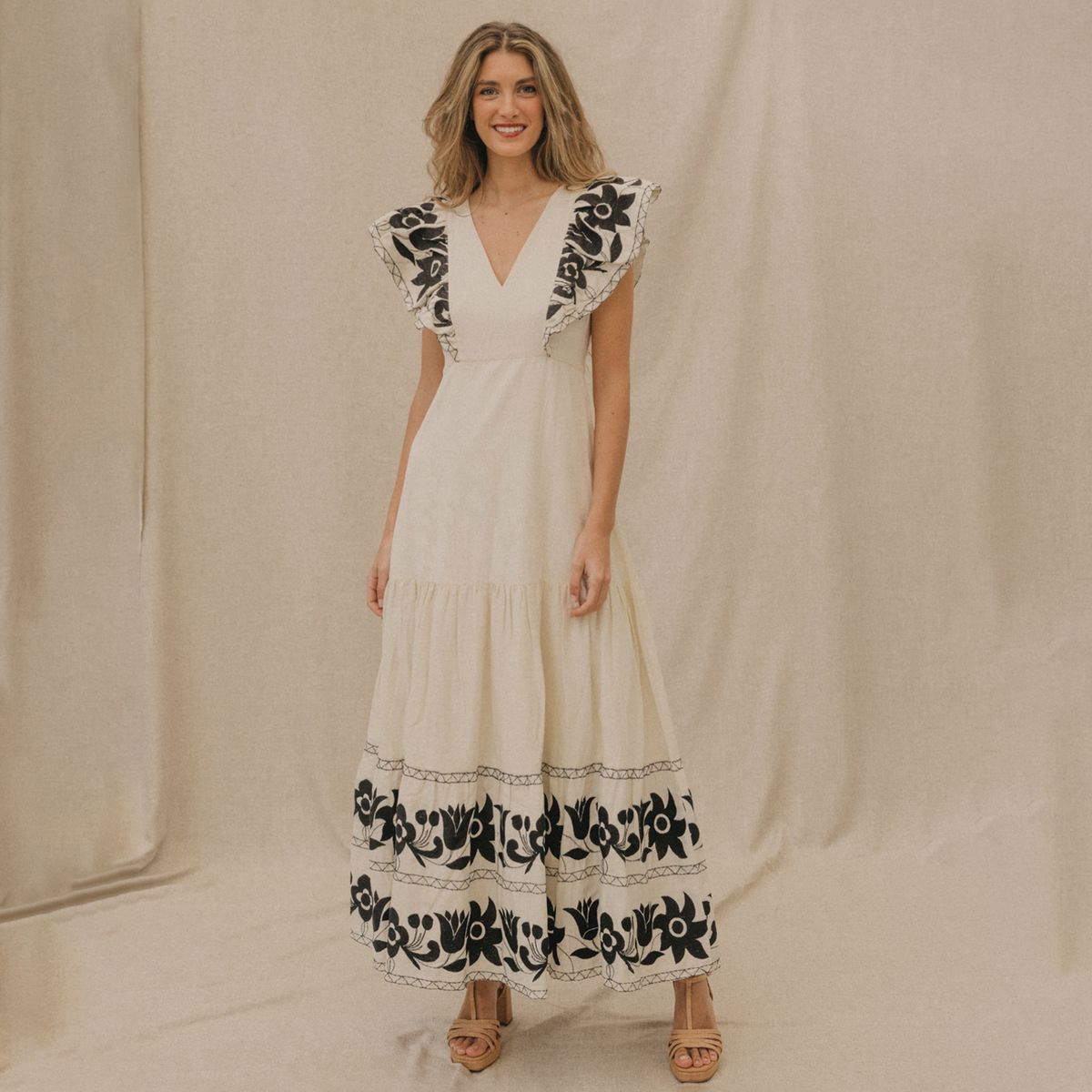 CHERUBINA - Vestido Fiesta 100% Algodón Mujer Cherubina