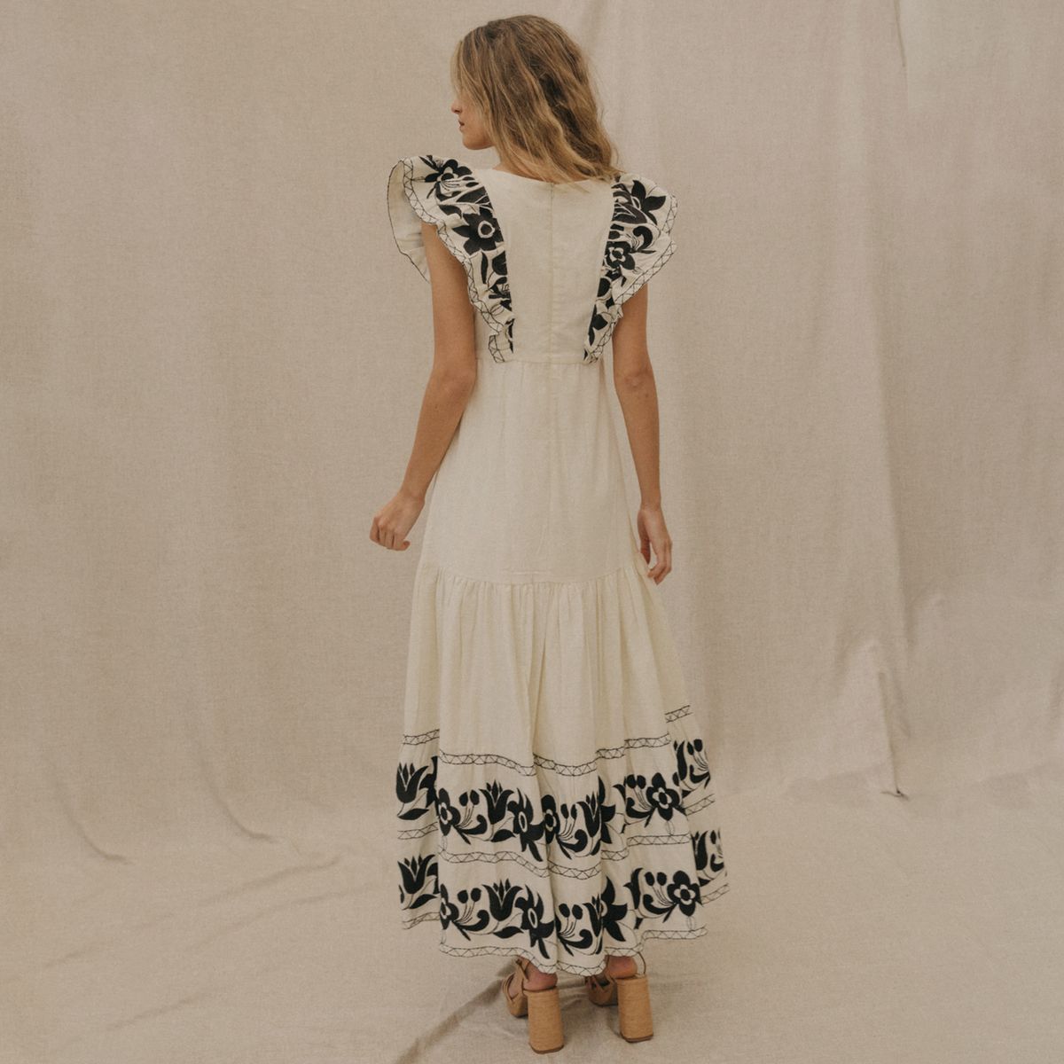 CHERUBINA - Vestido Fiesta 100% Algodón Mujer Cherubina