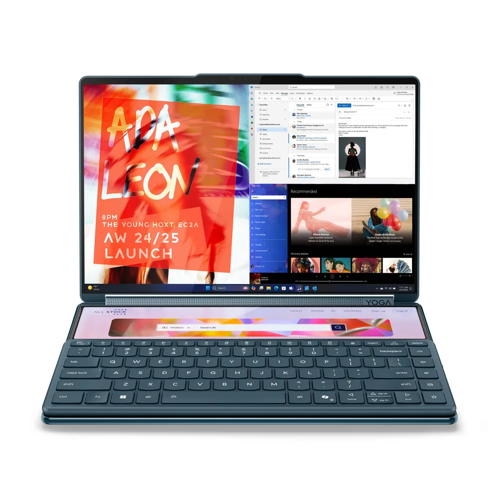 Lenovo Yoga Book 9i 83KJ001CCL Intel Core Ultra 9 285H 32GB 1TB 14" Tidal Teal, foto 4