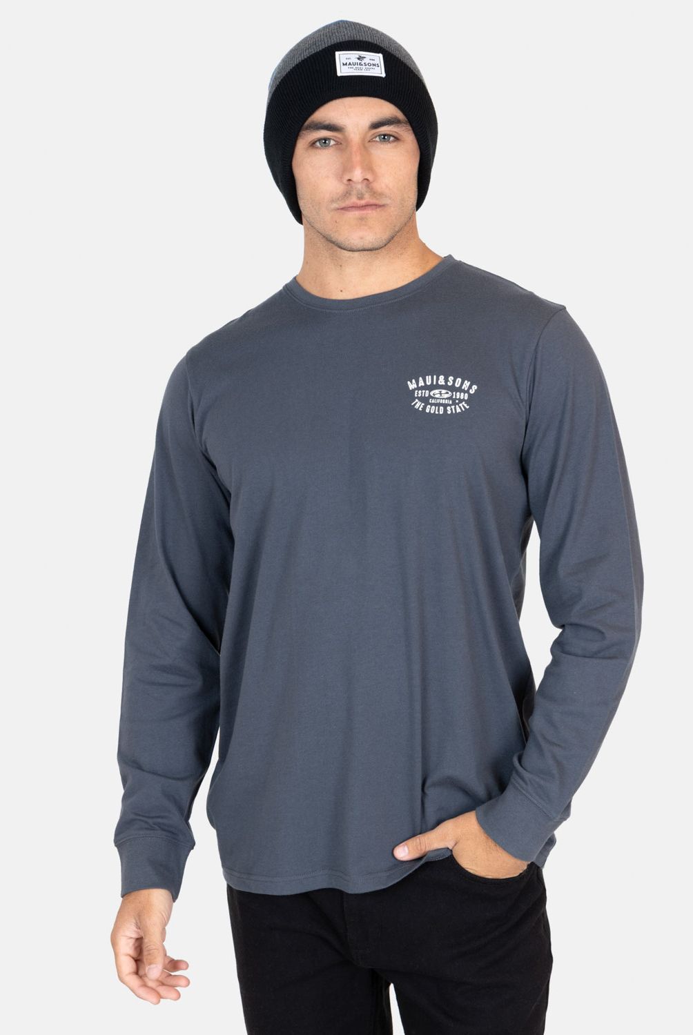 MAUI AND SONS - Polera Manga Larga Algodón Hombre Maui And Sons