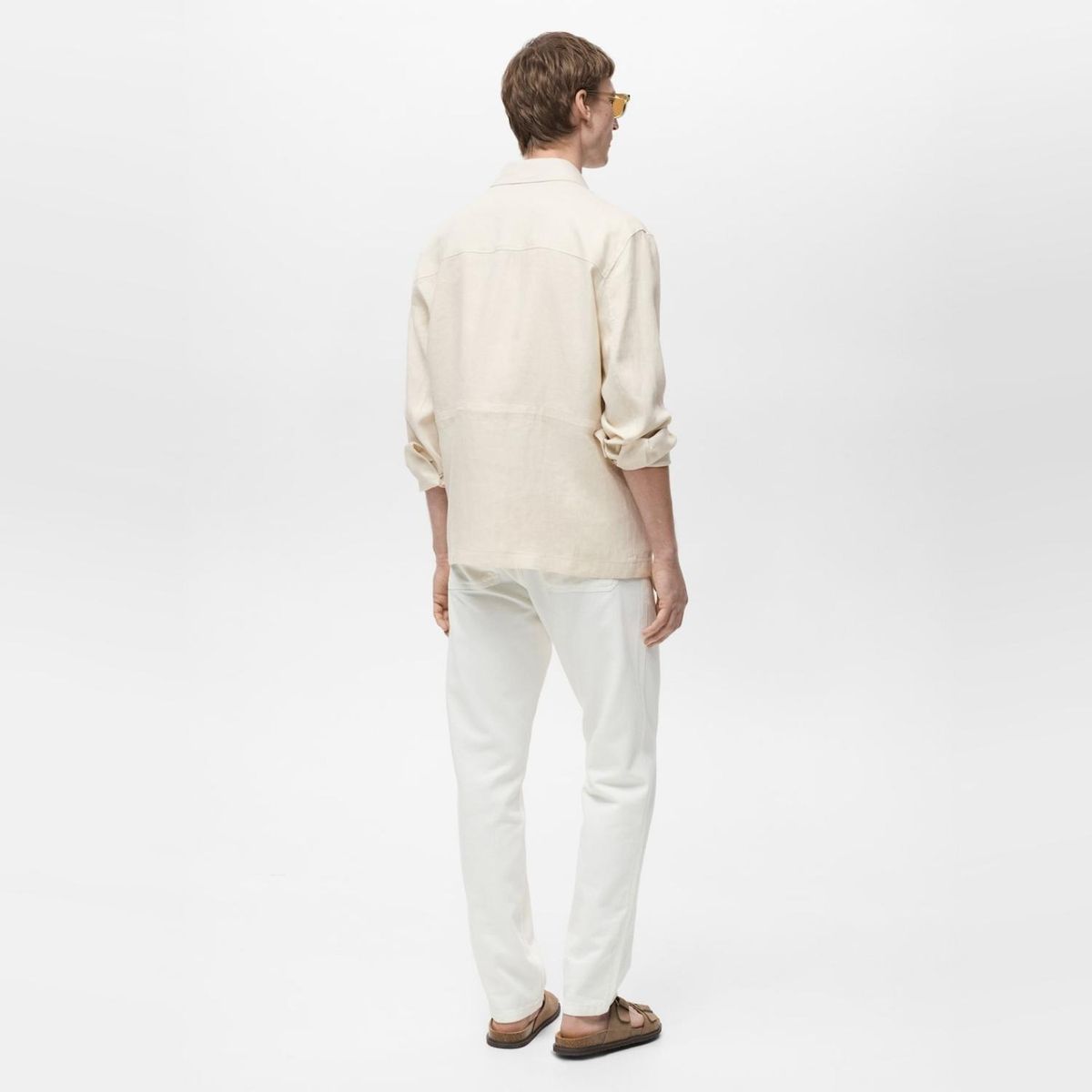 MANGO - Chaqueta 100% Lino Bolsillos Hombre Mango