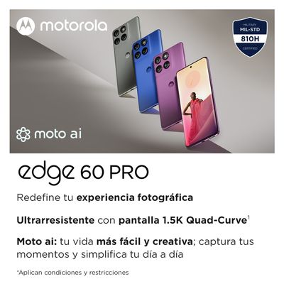 Imagen 2 del producto Celular Moto Edge 60 Pro 512GB Morado