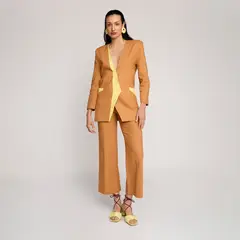 HIMBA - Pantalón Recto Lino Mujer