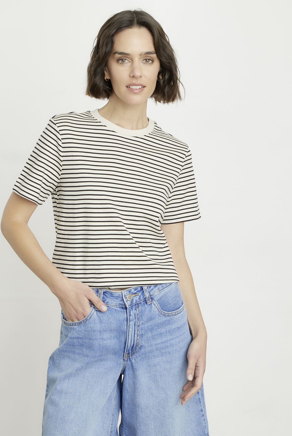 VERO MODA - Polera Estampada Manga Corta 100% Algodón Mujer Vero Moda
