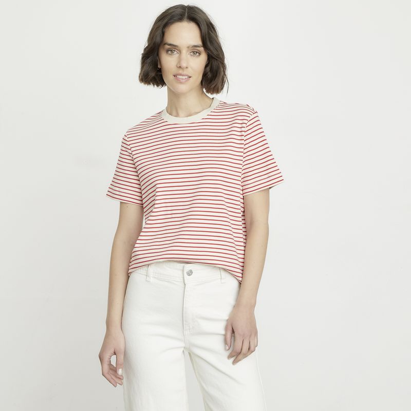 VERO MODA - Polera Estampada Manga Corta 100% Algodón Mujer Vero Moda