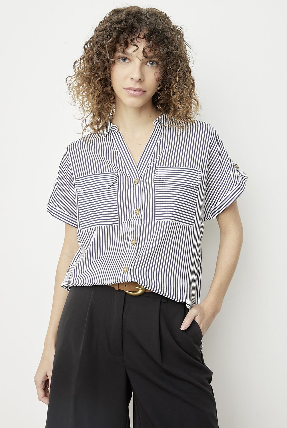 VERO MODA - Blusa Manga Corta Botones Mujer Vero Moda