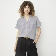 VERO MODA - Blusa Manga Corta Botones Mujer