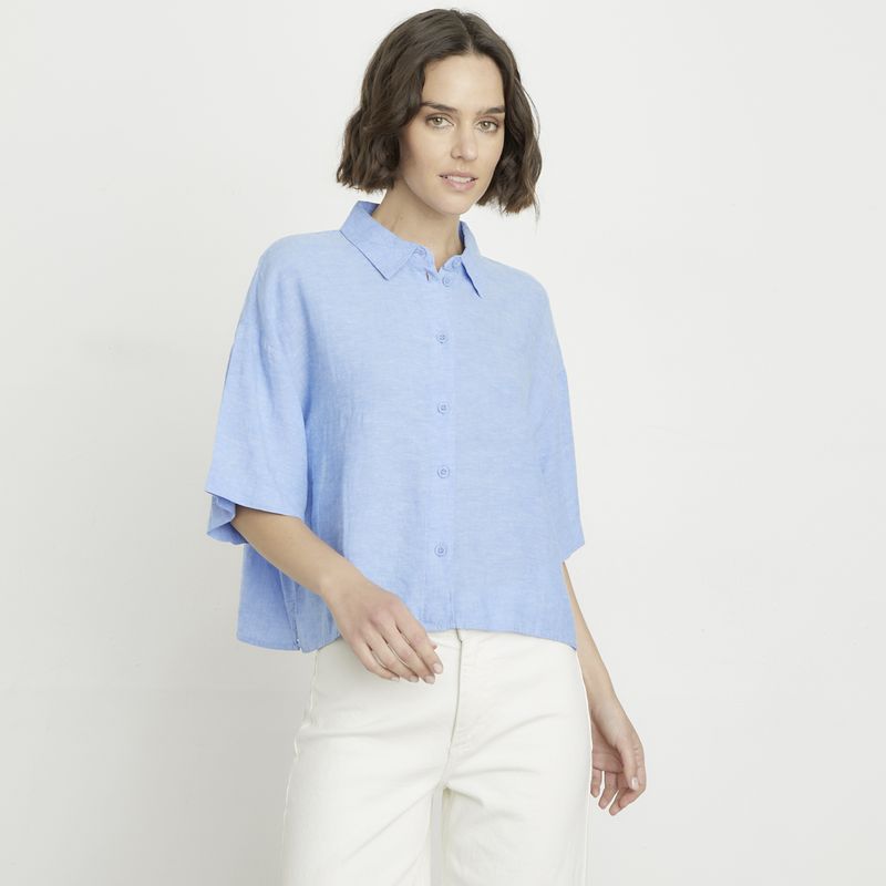 VERO MODA - Blusa Lino Mujer Vero Moda