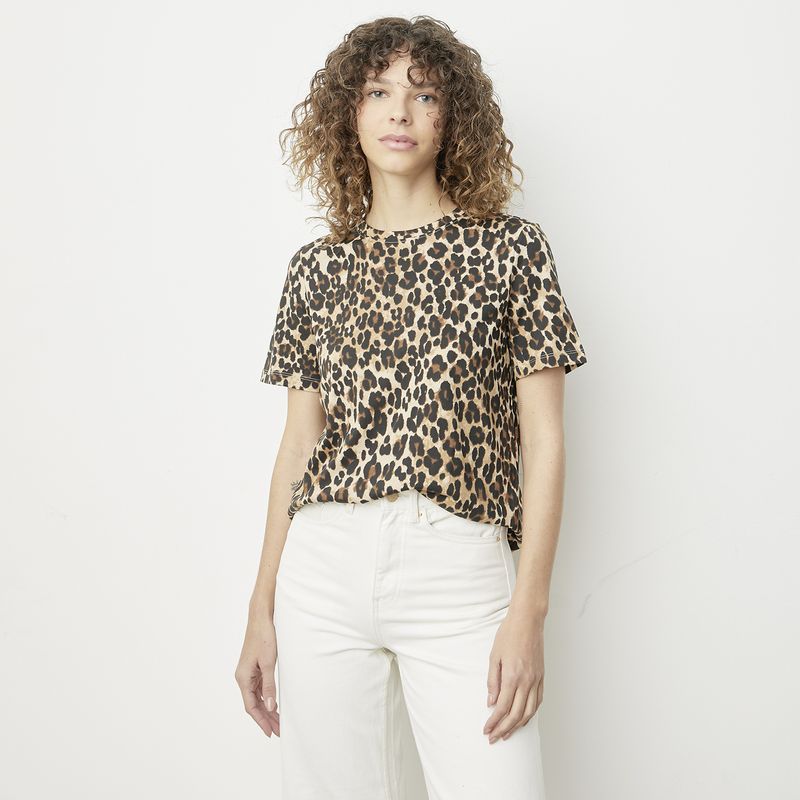 VERO MODA - Polera Estampada Manga Corta 100% Algodón Mujer Vero Moda