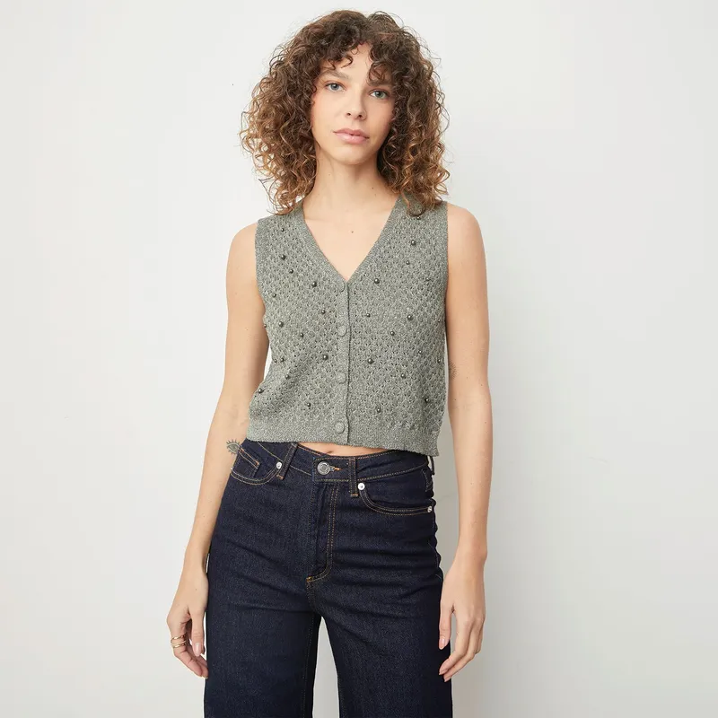 VERO MODA - Polera Tejida Sin Mangas Mujer Vero Moda