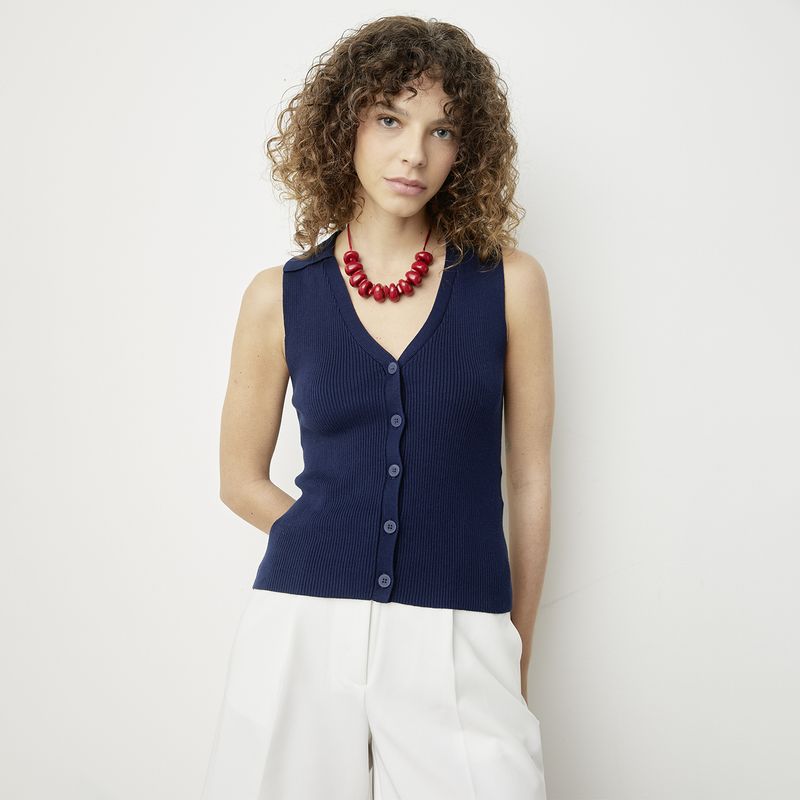 VERO MODA - Polera con Cuello sin Mangas Mujer Vero Moda