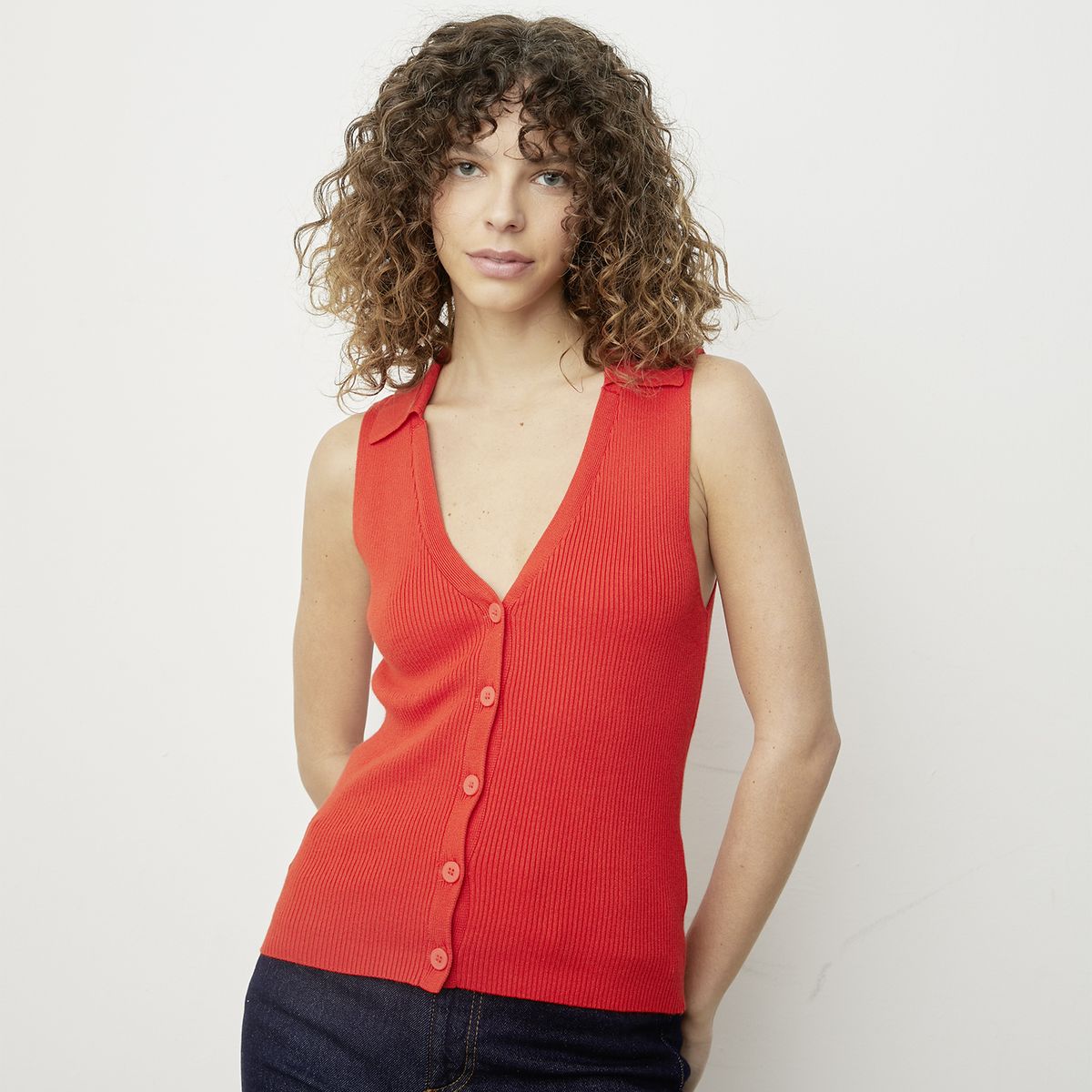 VERO MODA - Polera con Cuello sin Mangas Mujer Vero Moda