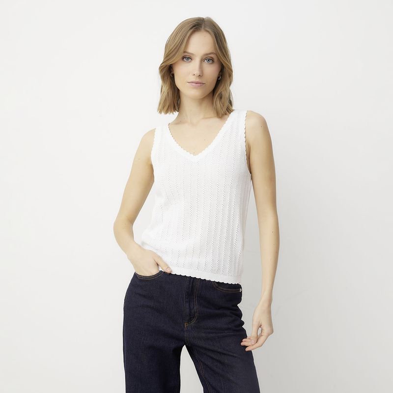 VERO MODA - Polera sin Mangas Algodón Mujer Vero Moda