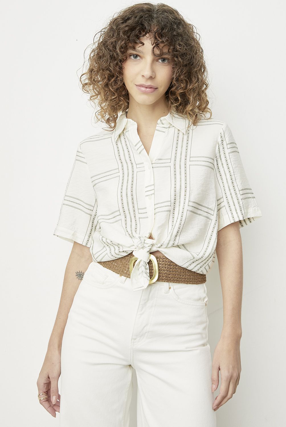 VERO MODA - Blusa Botones Manga Corta Mujer Vero Moda