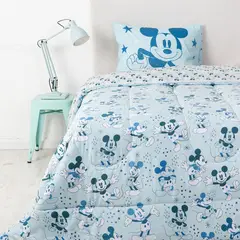 DISNEY - Plumón 1.5 plazas Mickey Celeste