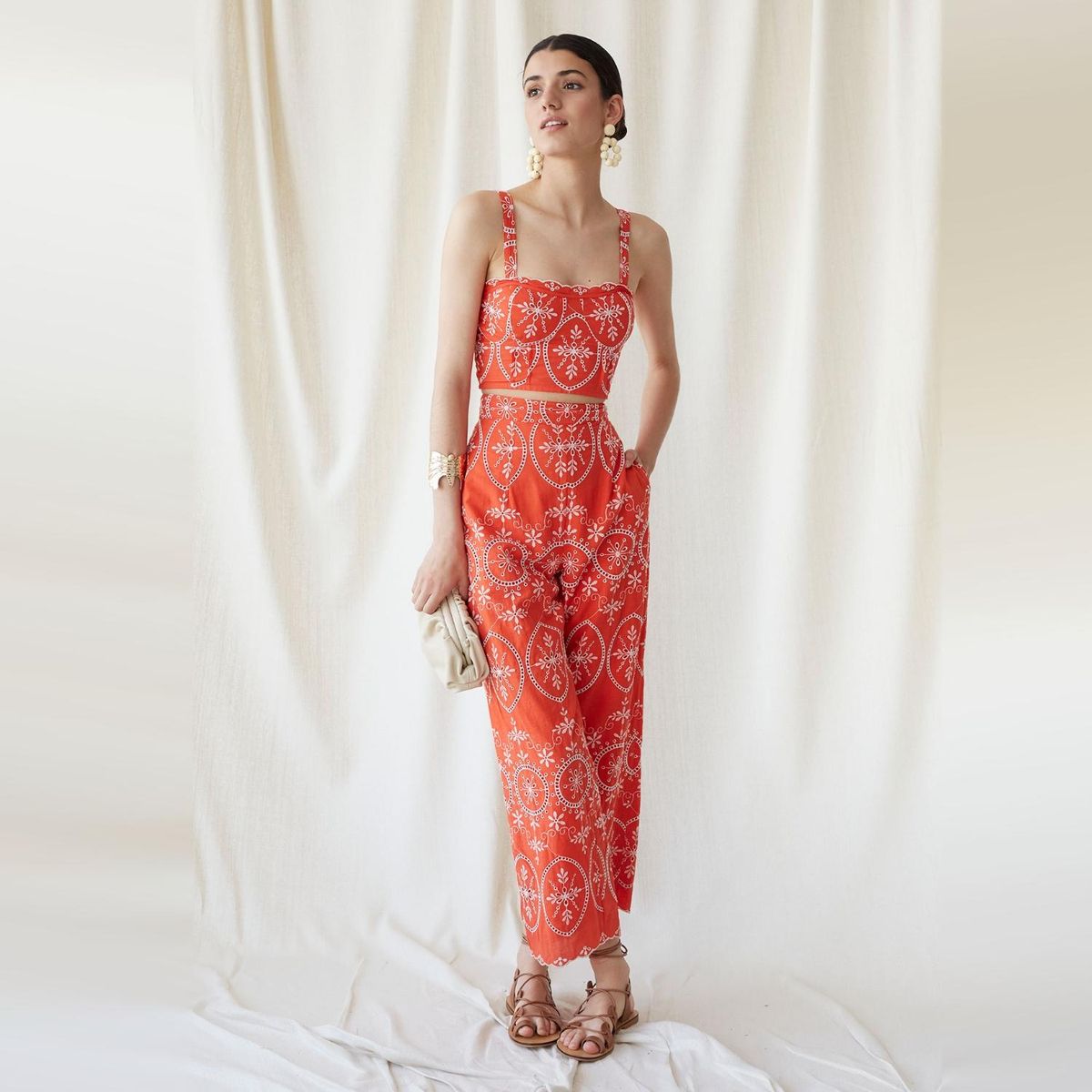 COOSY - Conjunto Bordado 100% Algodón Mujer Coosy