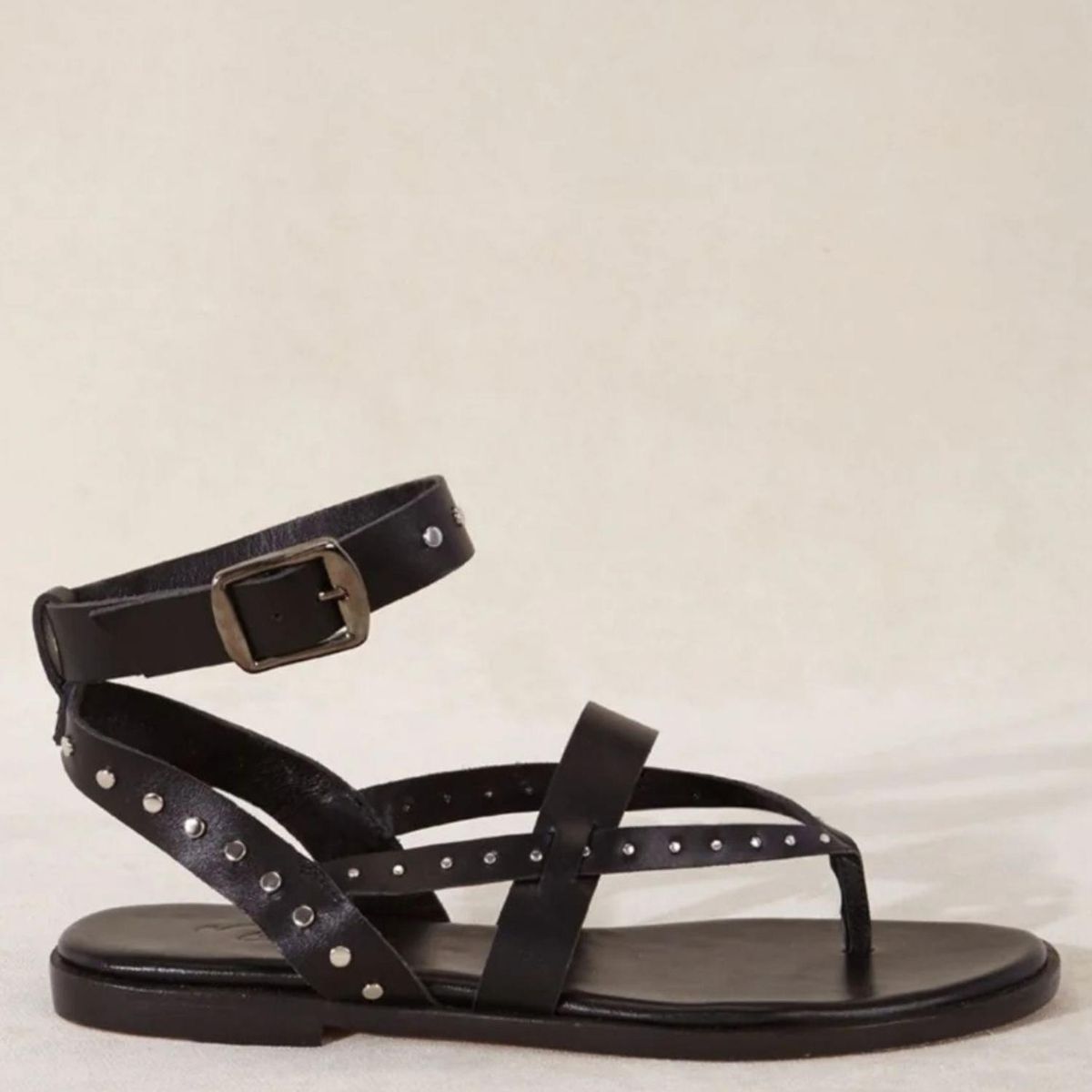 MICUIR - Sandalia Mujer Cuero Negro Micuir