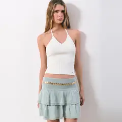 BROWNIE - Falda Volantes Detalle Lace Mujer