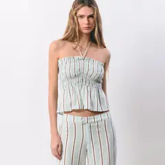 BROWNIE - Top Offshoulder Rayas Mujer