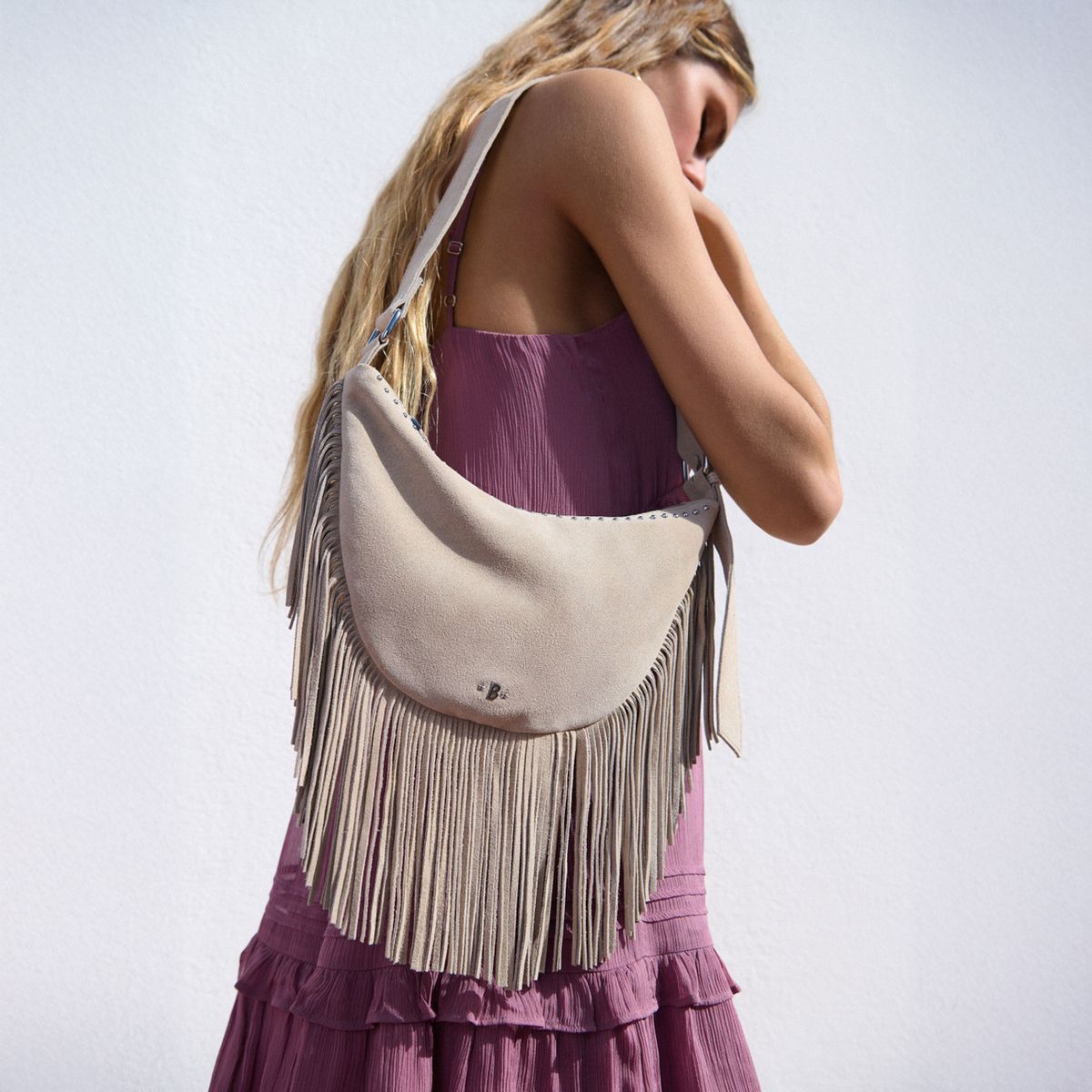 BROWNIE - Cartera Bandolera Flecos Mujer Brownie
