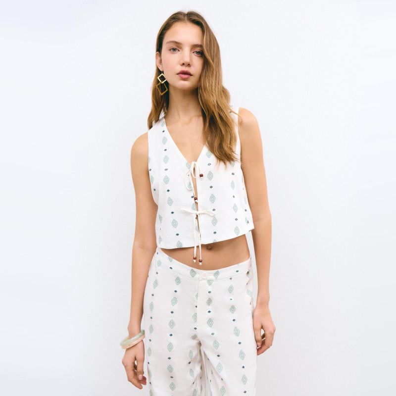 BROWNIE - Blusa Bordado Cenefa Mujer Brownie