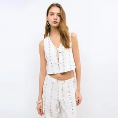 BROWNIE - Blusa Bordado Cenefa Mujer