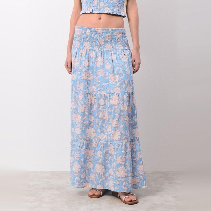 BROWNIE - Falda Larga Smock Estampado Mujer Brownie