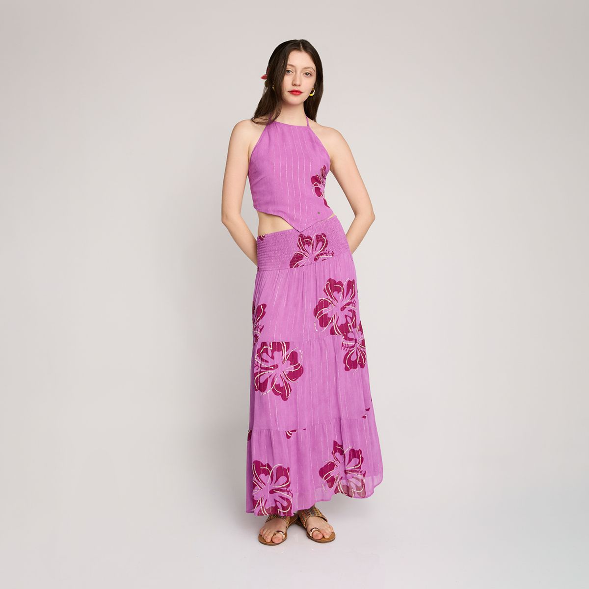 BROWNIE - Top Pañuelo Hibiscus Mujer Brownie